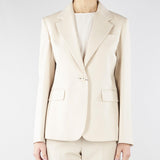 Blazer Crema in lana stretch WKDLAMINE 11 MAX MARA WEEKEND 