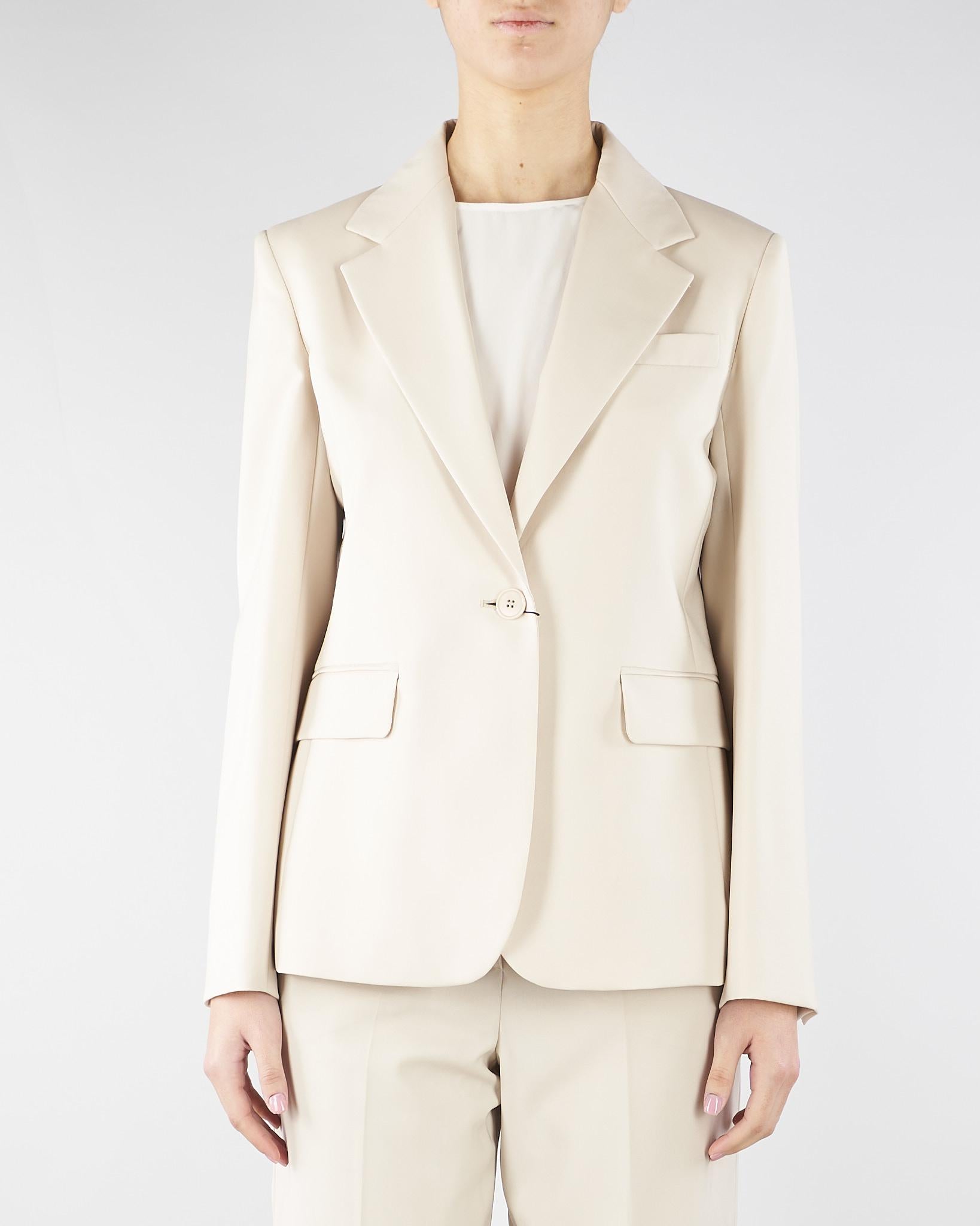 Blazer Crema in lana stretch WKDLAMINE 11 MAX MARA WEEKEND 