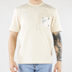 T-shirt Panna in cotone pesante con taschino patch gommata XM4280 2 YES LONDON 