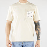 T-shirt Panna in cotone pesante con taschino patch gommata XM4280 2 YES LONDON 