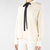 Blusa Burro in seta con cravattino MSTCOLONO 48 MAX MARA STUDIO 