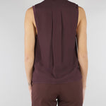 Top Cacao in georgette di viscosa CA13461E2 644 ELISABETTA FRANCHI 