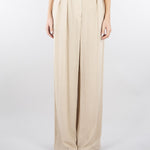 Pantalone Beige wide leg con doppia pences PA00601TVIS0025 V0778 SIMONA CORSELLINI 