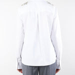 Camicia Bianco con patch di cristalli RF5100TS246 11111 BLUGIRL 
