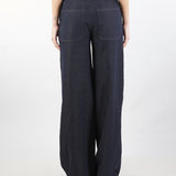 Pantalone in cotone e lino