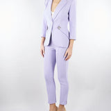 Pantaloni Lilla in doppio crêpe stretch con dettagli logo PA16361E2 EV7 ELISABETTA FRANCHI 