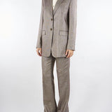 Pantaloni flare Marrone in misto lana con lurex TT2161 12864 TWIN SET 