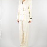 Blazer Vaniglia doppiopetto spinato con ricami D48EI023ER3 MF333 ERMANNO BY ERMANNO SCERVINO 