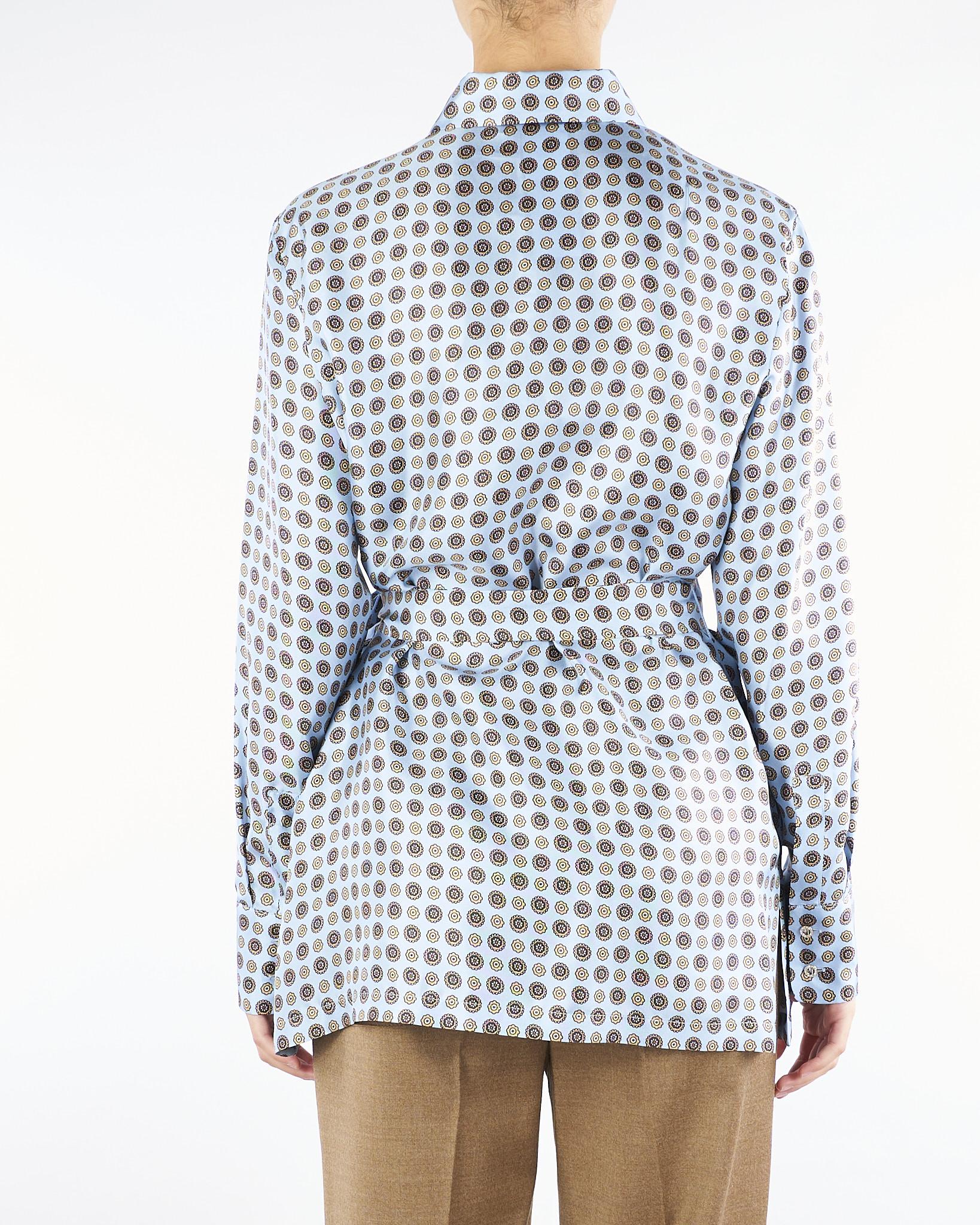 Camicia Azzurro in seta stampata BOCCALE 2 MAX MARA STUDIO 