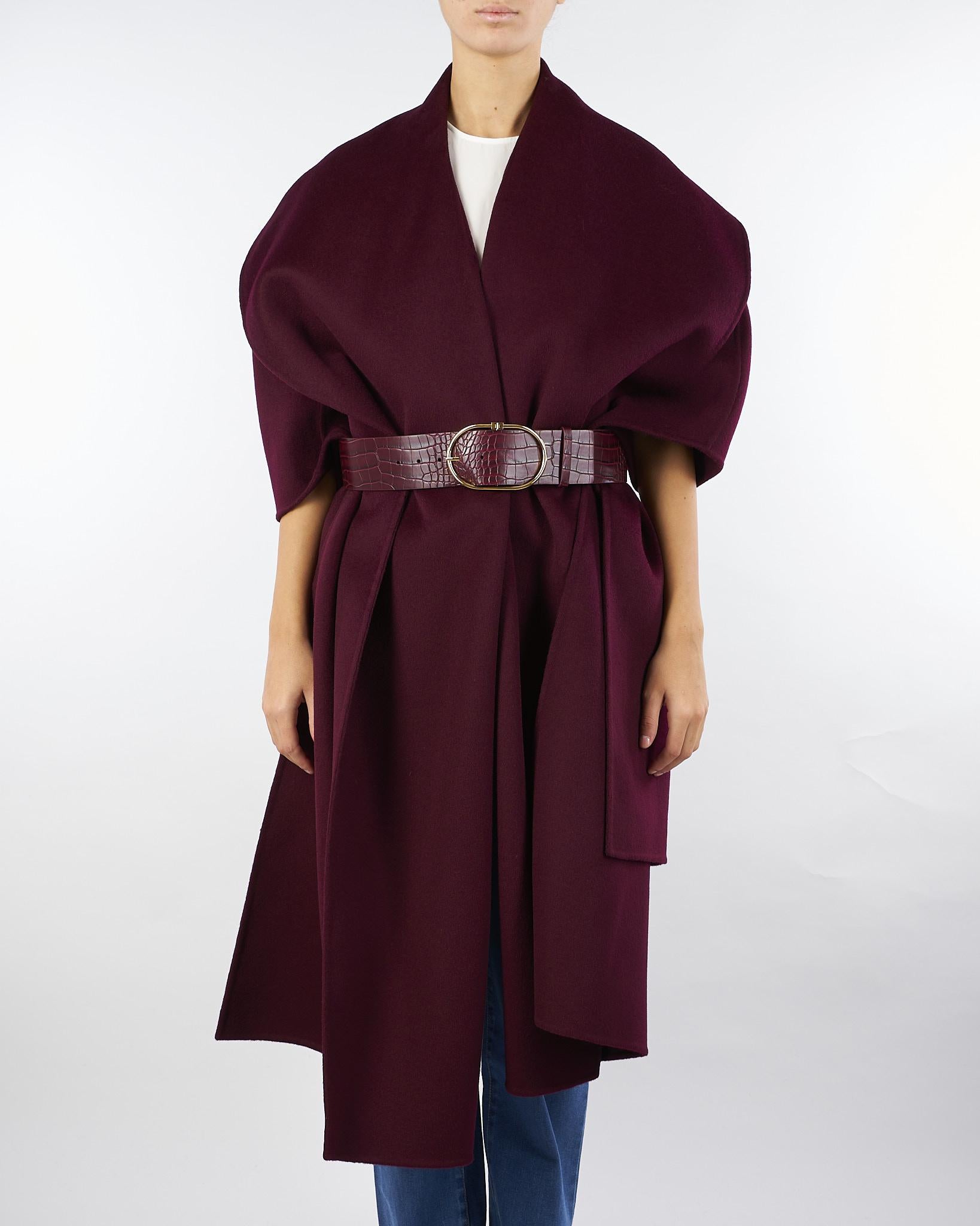 Mantella Merlot in panno di lana double CP67D56E2 EA4 ELISABETTA FRANCHI 