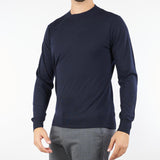 Maglia Blu in pura lana merinos finezza 16 A001F001 6462 PAOLO PECORA 