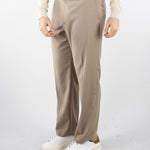 Pantalone Taupe gamba dritta crop fit PA3683 35 I'M BRIAN 