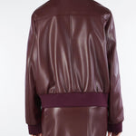 Giacca Bordeaux effetto pelle con bottoni TP2232 5609 TWIN SET 