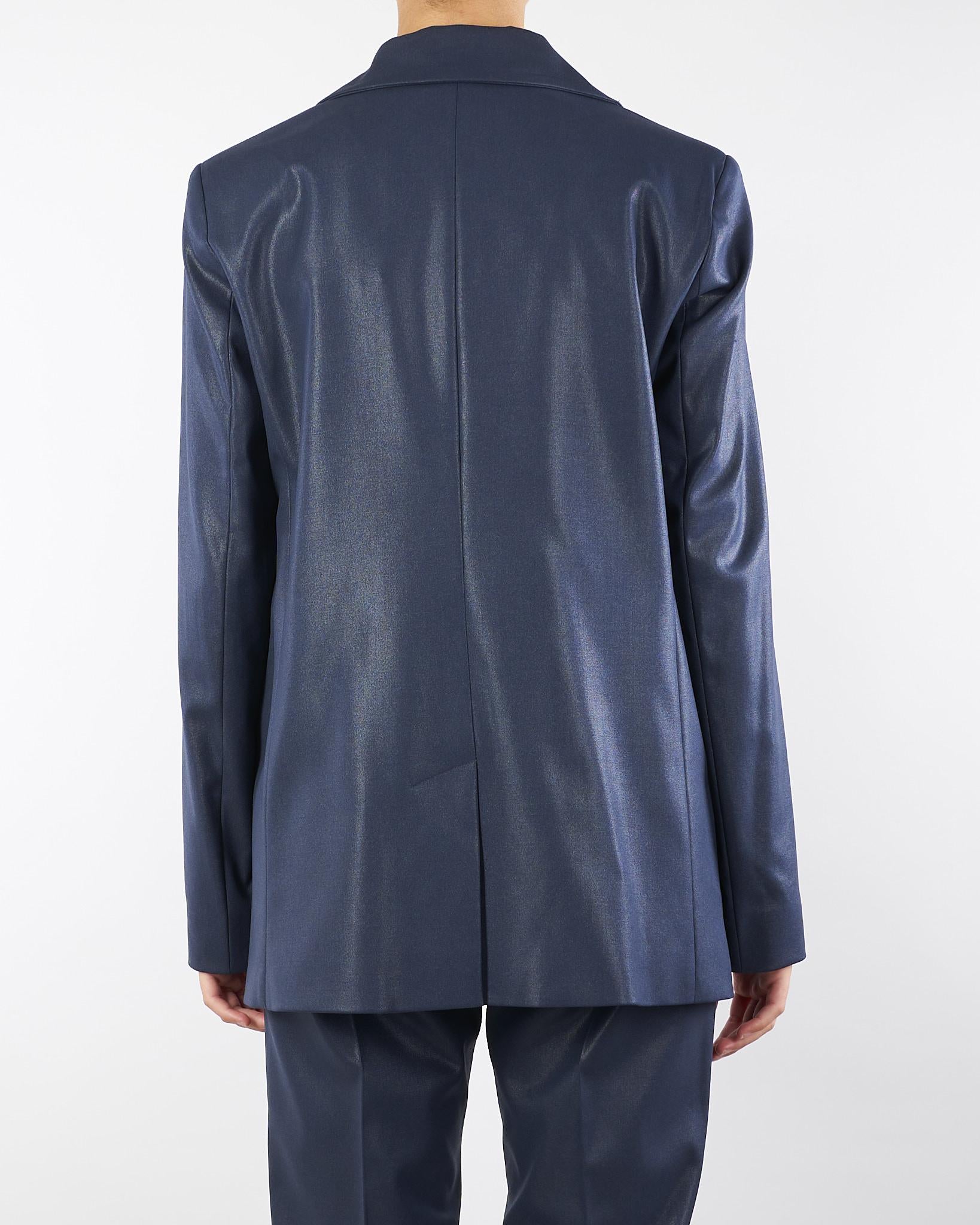 Blazer Blu in tessuto laminato EUFEMIA 2 PENNY BLACK 