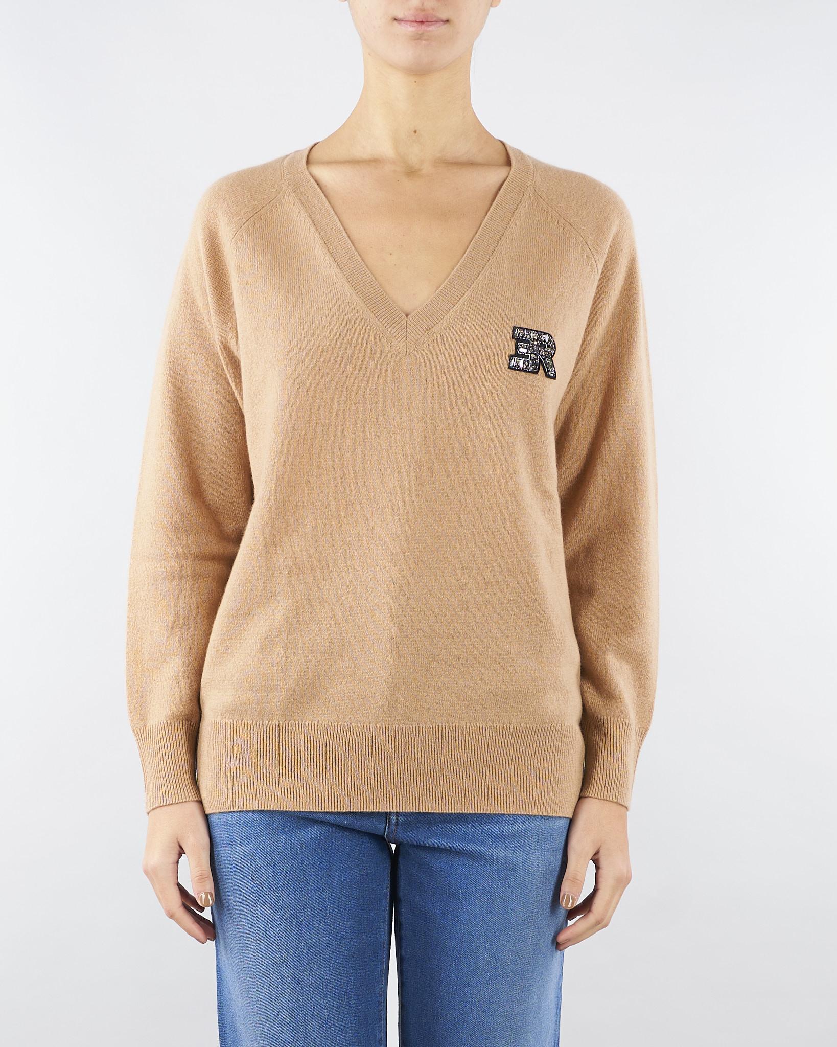 Maglia Cammello in pura lana e cashmere con logo D47EM055E52 MF700 ERMANNO BY ERMANNO SCERVINO 