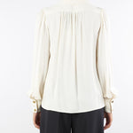 Camicia Milk in georgette con dettaglio gioiello CA12356E2 DZ9 ELISABETTA FRANCHI 