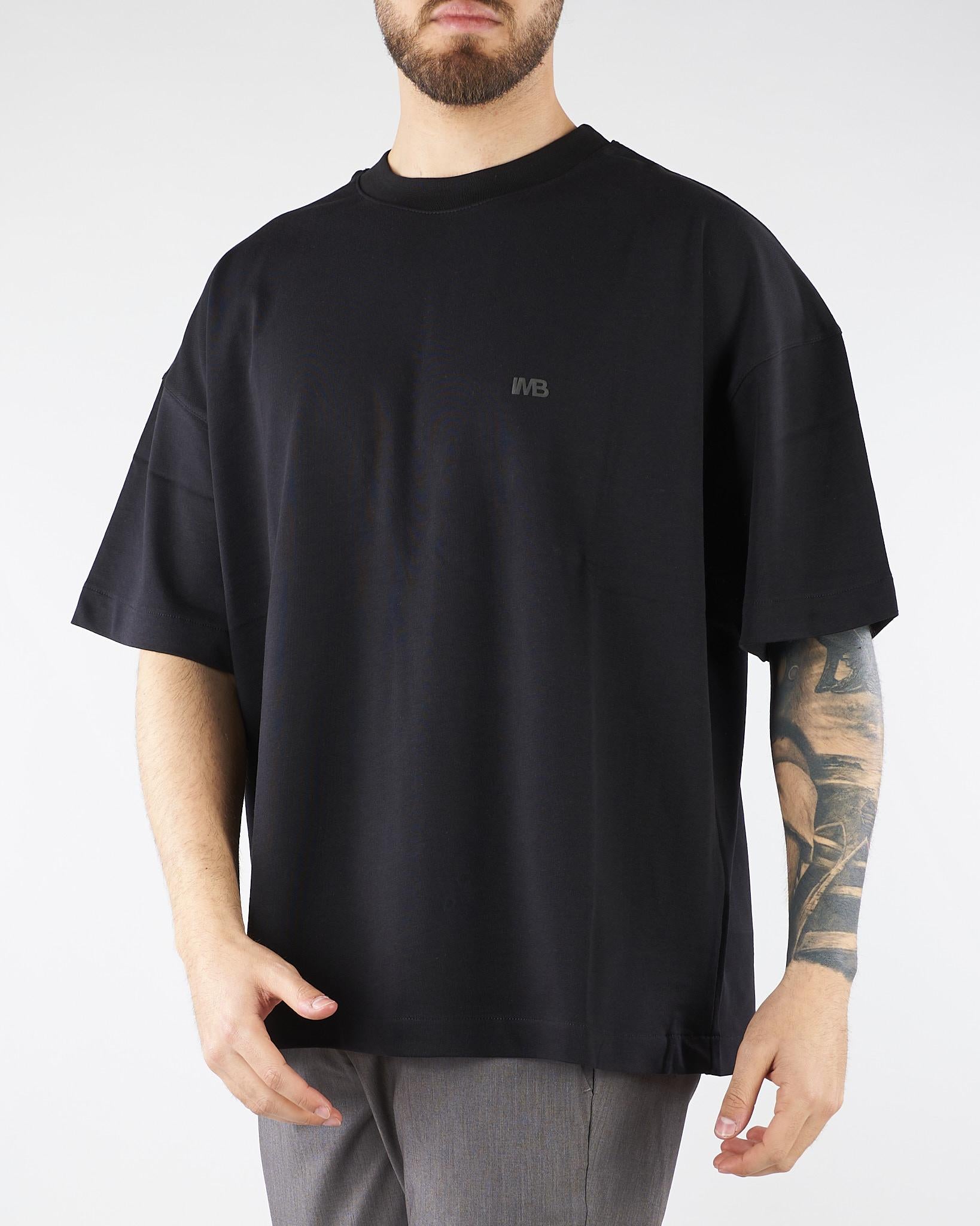 T-shirt Nero Oversize con logo TS3740 9 I'M BRIAN 