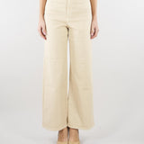 Jeans wide leg Crema in drill di cotone WKDMEDINA 12 MAX MARA WEEKEND 