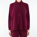 Maglia Polo Bordeaux in puro cashmere V53604 85 VANISE' 