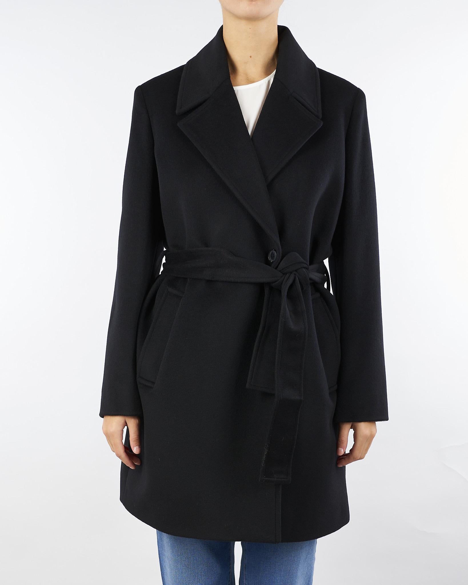 Cappotto Nero in pura lana e cashmere ERSILIA 3 MARELLA 