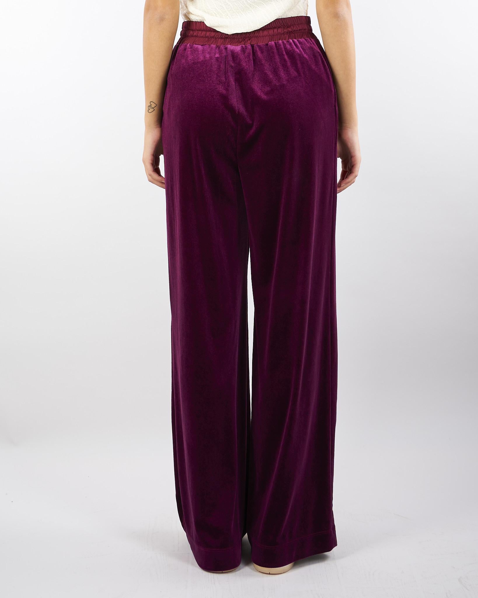 Pantalone jogger Bordeaux in velluto C2359679 12 CLIPS 