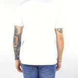 T-shirt Bianco con ricamo logo al fondo