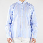 Camicia Celeste in cotone a righe CAU3DICI065B 30 3DICI 