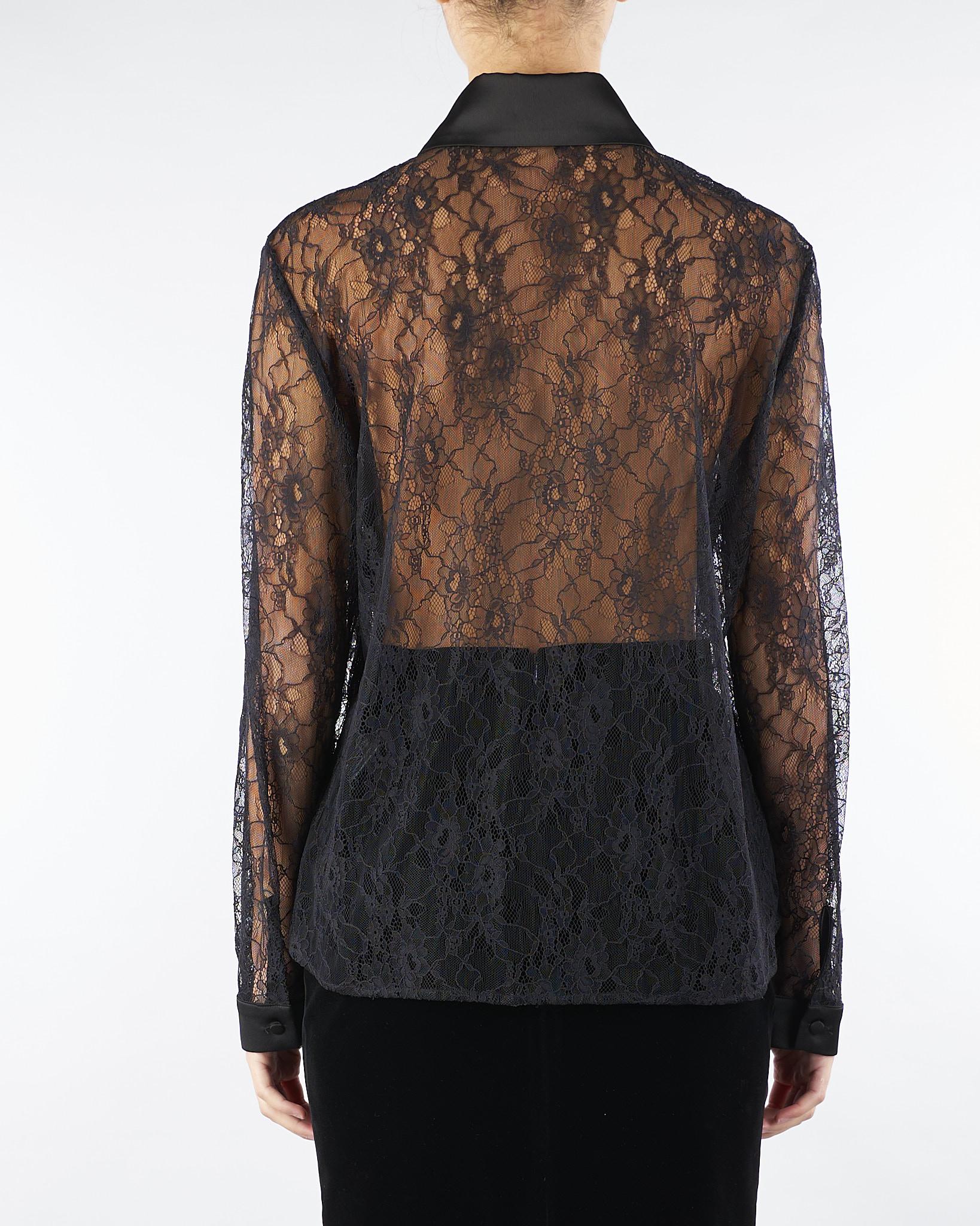 Camicia Nero in pizzo AT212 99 ATELIER LEGORA 