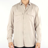 Camicia Cipria in lyocell con tasche