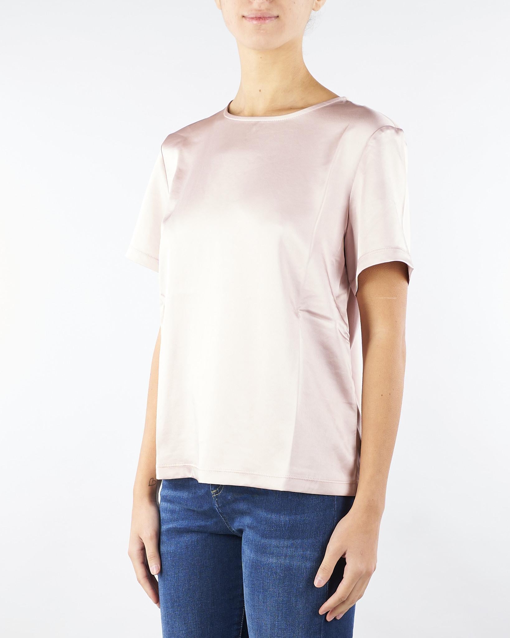 T-shirt Rosa in raso e jersey GILBERT 8 MAX MARA WEEKEND 