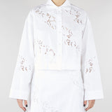 Camicia Bianco in popeline e sangallo TT2031 1 TWIN SET 