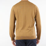 Maglia Caramello in misto lana rasata con iconico logo AH3225M DPC LACOSTE 