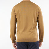 Maglia Caramello in misto lana rasata con iconico logo AH3225M DPC LACOSTE 