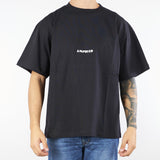 T-shirt Nero Oversize con stampa logo F5PKUATH177 110 A PAPER KID 