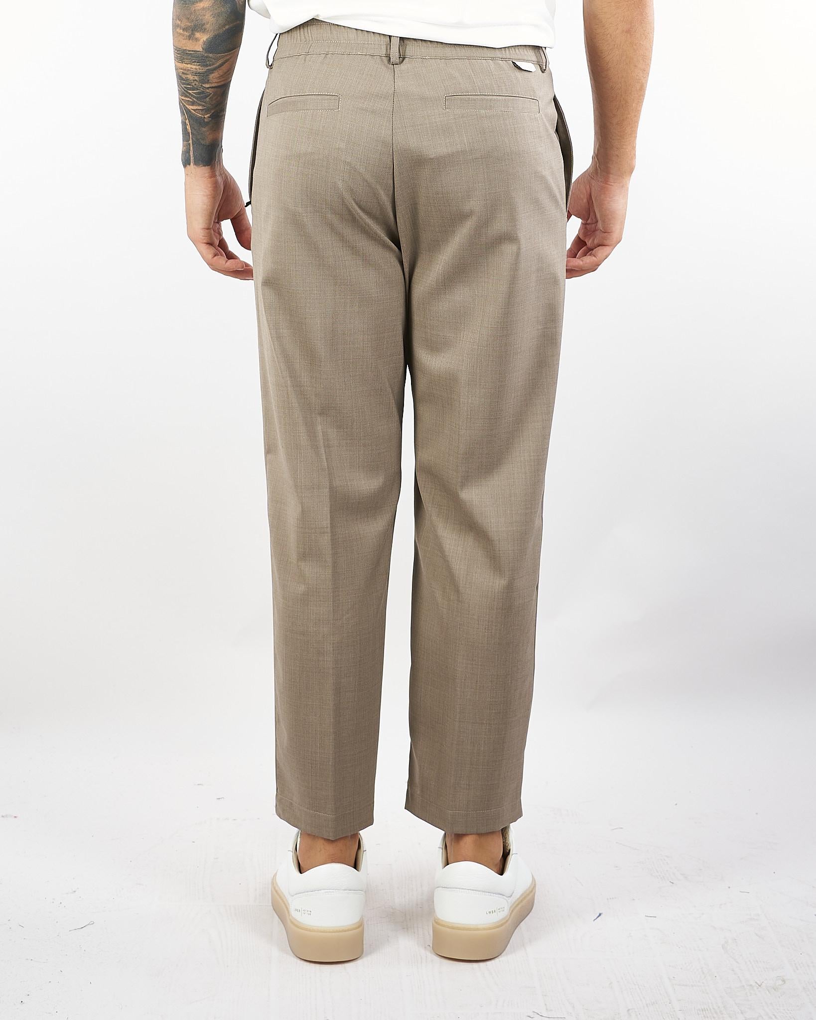 Pantalone Fango in fresco lana con elastico in vita XP3344 30 YES LONDON 