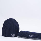 Set cappello e sciarpa con logo Emporio Armani