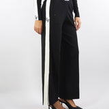 Pantaloni Nero-Milk in viscosa con bande lucide KP69S56E2 EF3 ELISABETTA FRANCHI 