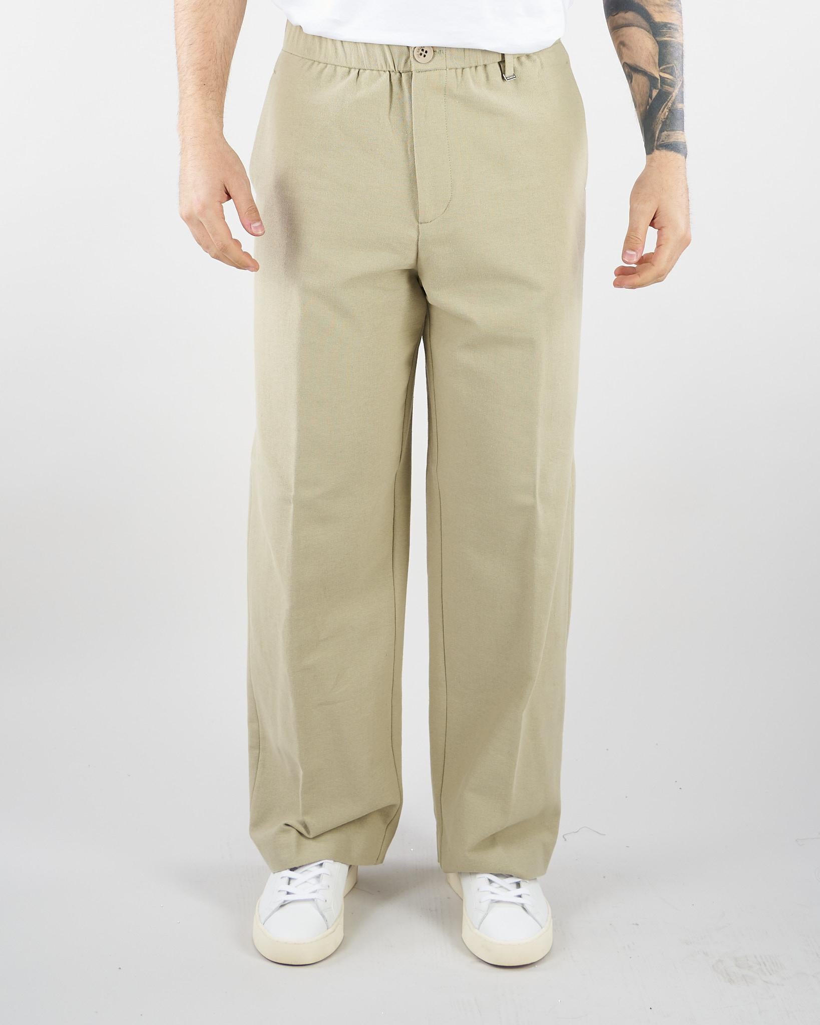 Pantalone Sabbia wide leg con fondo ampio PA3709 55 I'M BRIAN 