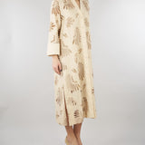 Abito Beige in cotone con ricami D3429760 91 CLIPS 