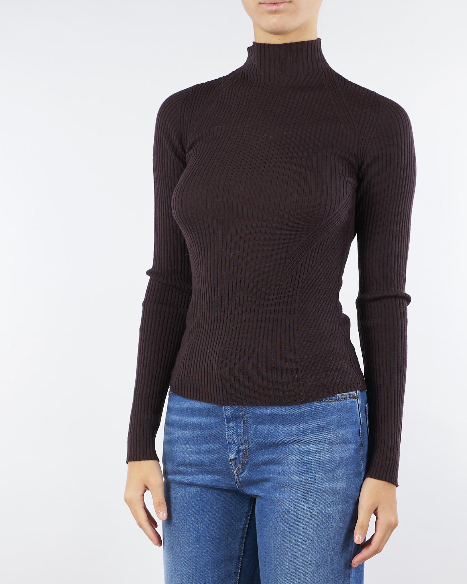 Maglia lupetto Moro a coste in lana TT3111 11054 TWIN SET 