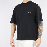 T-shirt Nero con ricamo logo Relaxed fit