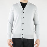 Cardigan Grigio Perla in maglia di viscosa LM26003 N049 LOW BRAND 