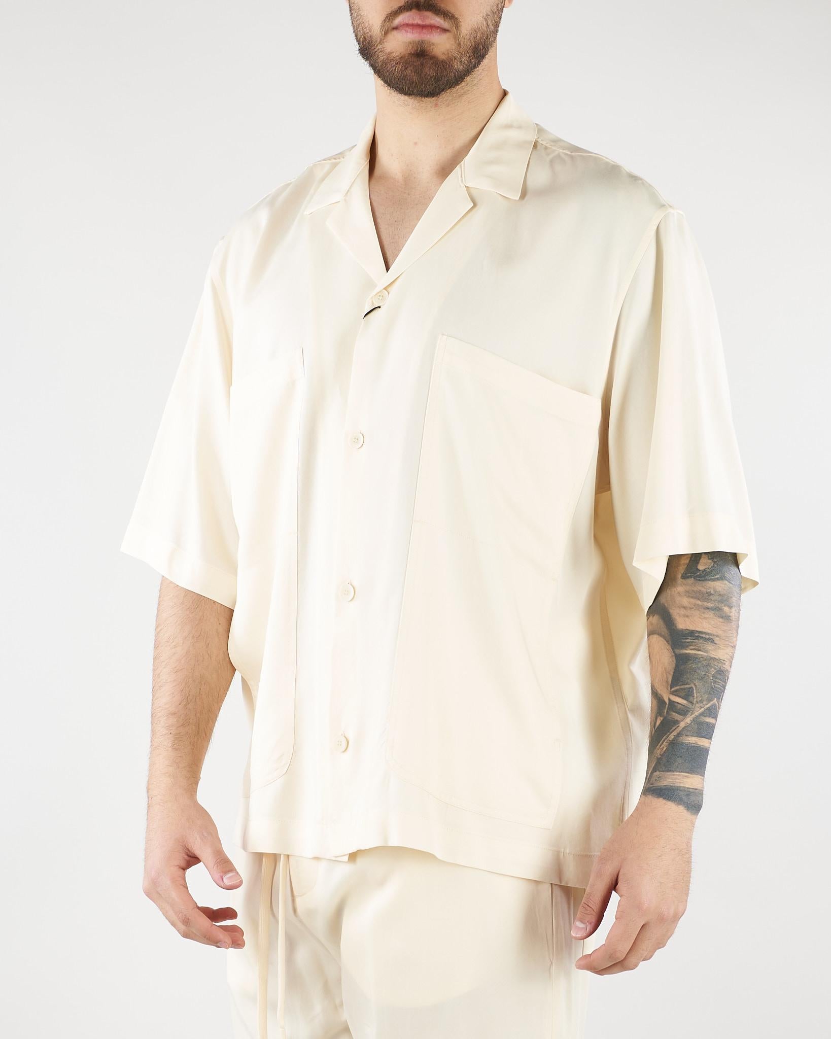 Camicia Panna in tessuto fluido Relaxed fit CA3626 2 I'M BRIAN 
