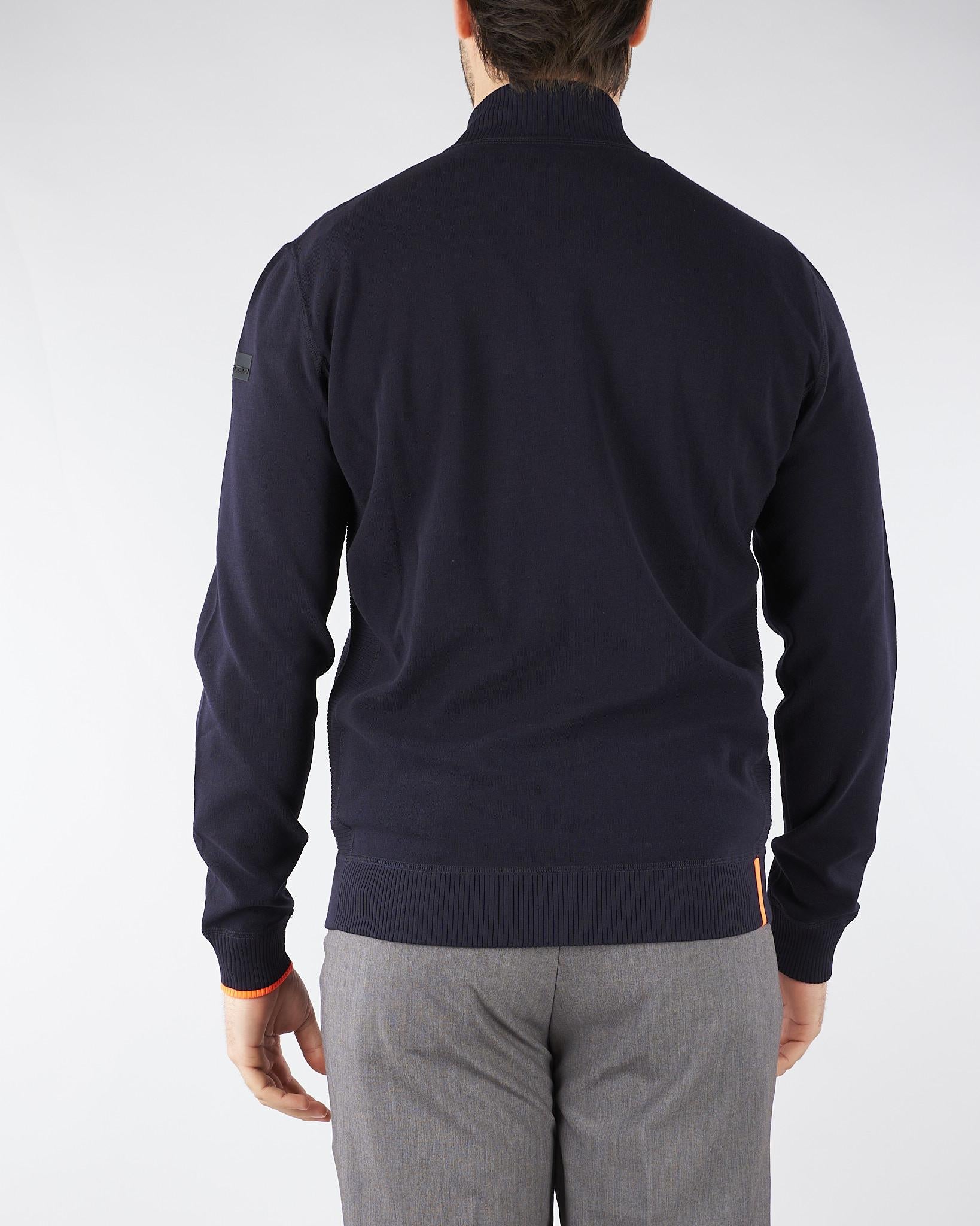 Maglia Blu Fleece Full Zip Knit 26112 60 RRD 