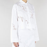 Camicia Bianco in popeline e sangallo TT2031 1 TWIN SET 
