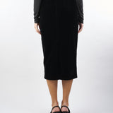 Gonna tubino Nero in velluto ACT15186GO3544 99 ACTUALEE 