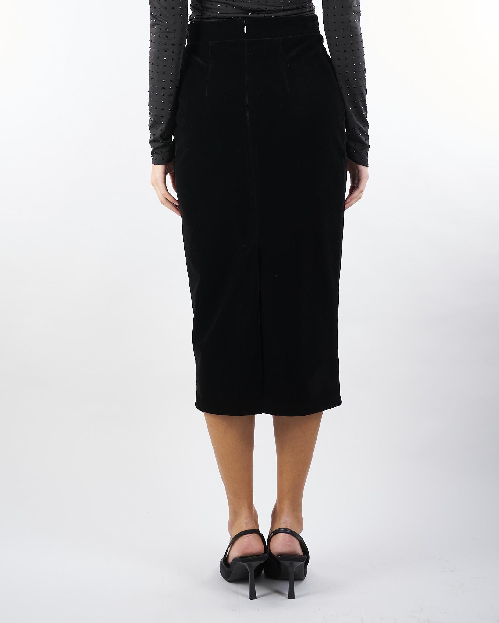Gonna tubino Nero in velluto ACT15186GO3544 99 ACTUALEE 