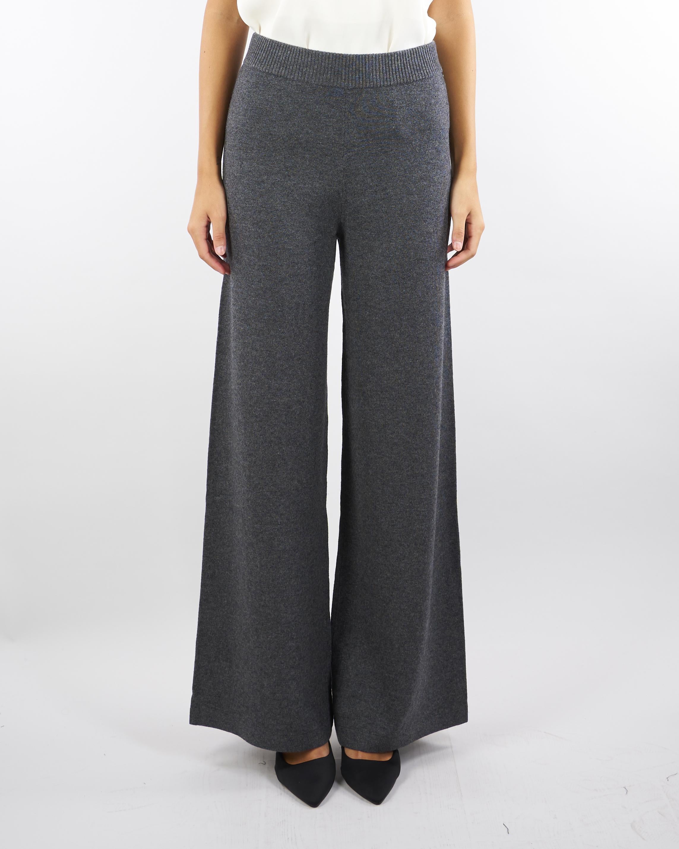 Pantaloni Antracite ampi in maglia ADAM 5 PENNY BLACK 