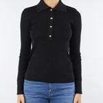 Maglia polo Nero a costine Maby MABY 700 NENETTE 