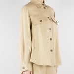 Giacca Sabbia Workwear in lino WKIPOMPOSA 1 MAX MARA WEEKEND 